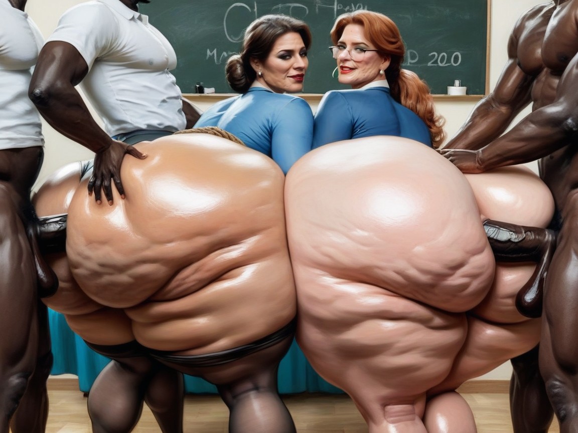 Hyper Ass, 30+, Light Cellulite Thighs AI Porn