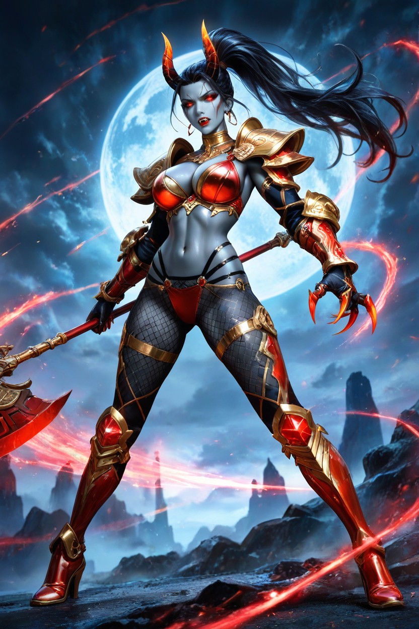 K, Intense Red Eyes, And Dark Gloves Hyper-detailed Hentai IA