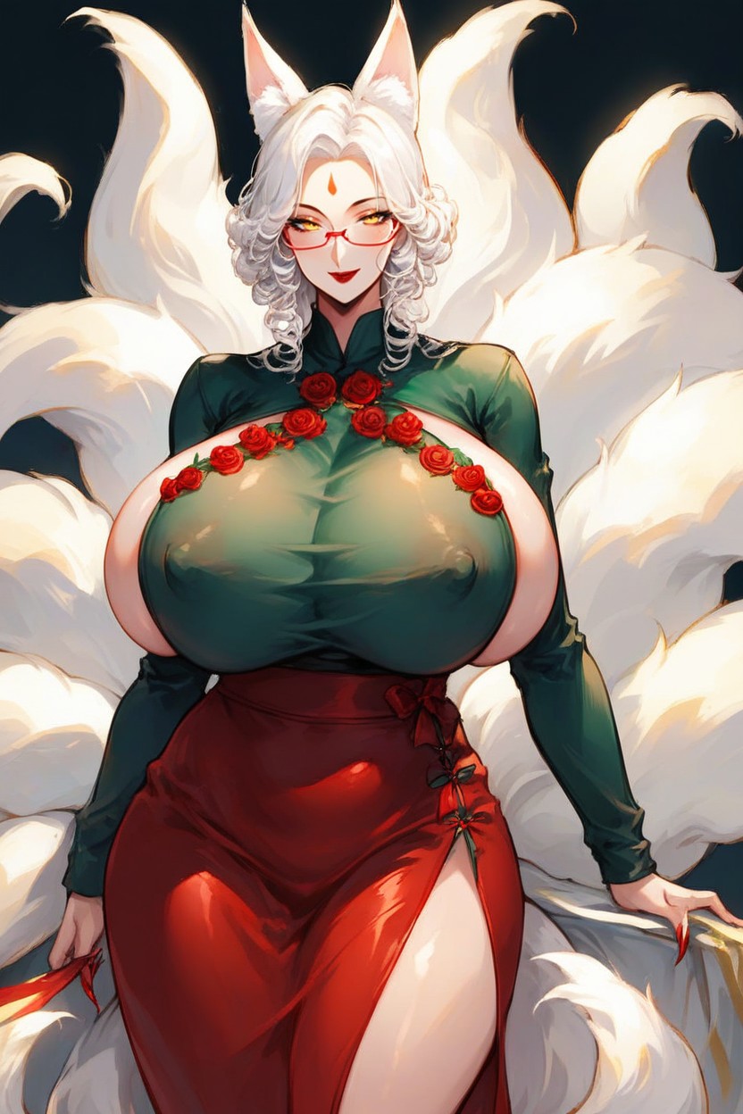 30+, Red Lipstick, Green Shirt Porno IA Hentai