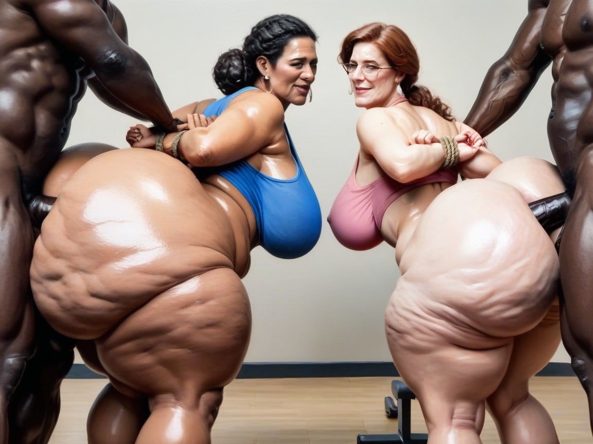 Above Ass, Hogtied, Extremely Large Ass AI Porn