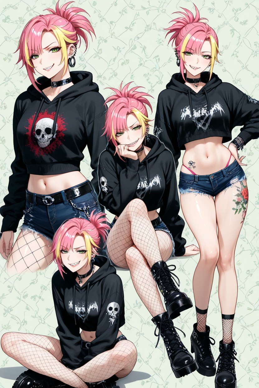Sharp Teeth, Hotpants, Swedish Hentai AI Porn