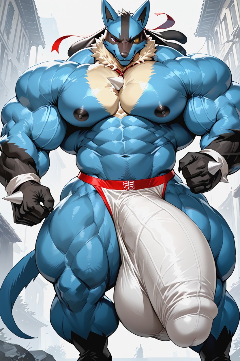 Hyper Pecs, Hyper Balls Bulge, Hyper Pecs Furry AI Porn
