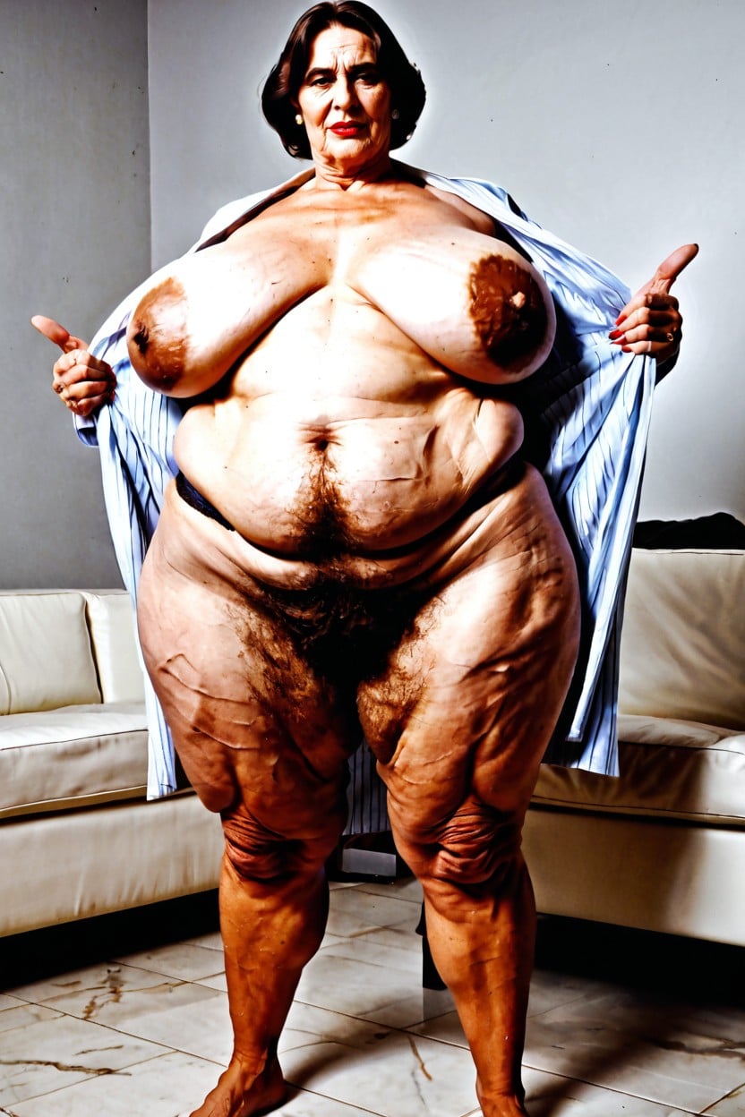 Flabby Belly, Fat On Waist Ultra Saggy Belly, Limbs AI Porn
