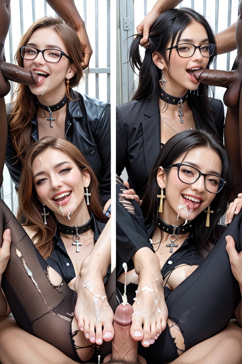 Footjob, Multiple Angles, Blowjob Hentai IA