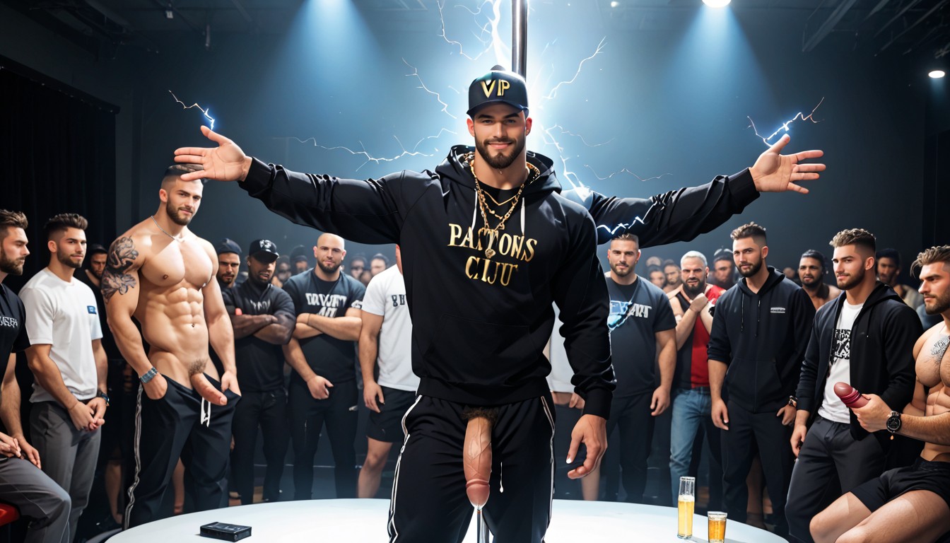 Private Domination In Vip Room, Black Caps Say Buckfuk, Pulling Down Sweatpants Pornografia gay com IA