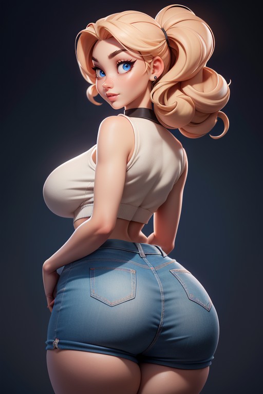 Rear View Of Massive Thick Ass, Miniskirt With Ass Cheeks Visible, Miniskirt With Ass Cheeks Visible Hentai AI Porn