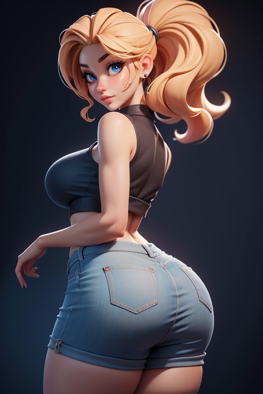Sexy, 25+, Miniskirt With Ass Cheeks Visible Hentai IA