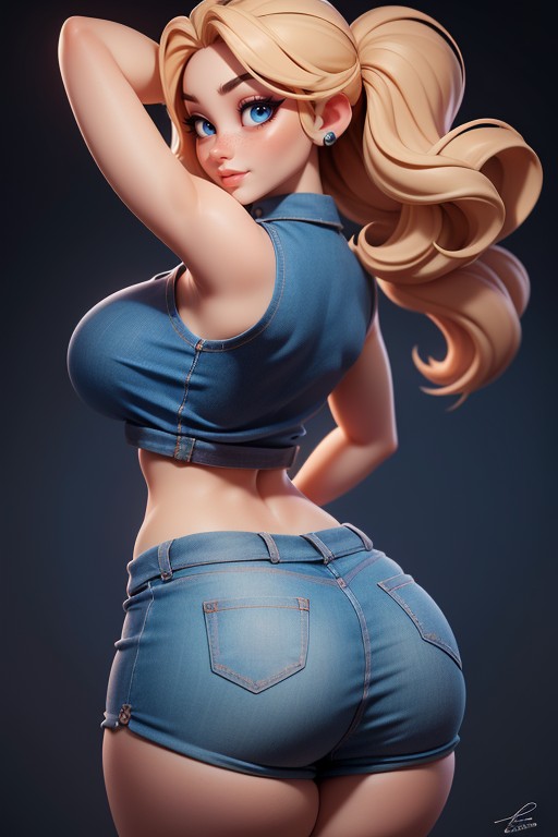 Tall Thick And Curvy Body, Tall Thick And Curvy Body, Very Curly Blonde Hair Afro Hentai AI Porn