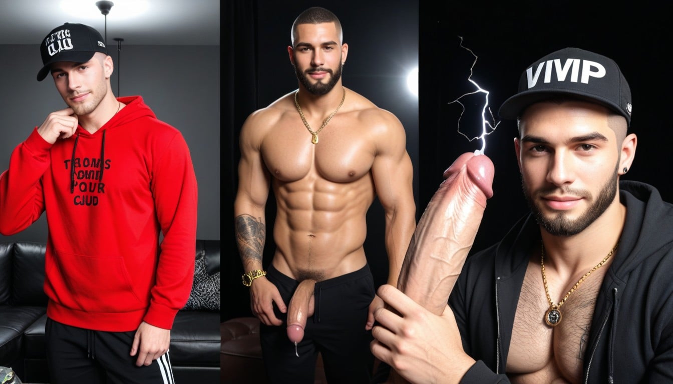 Abs Visible, Leather Couch, Sweatpants Porno IA Gay