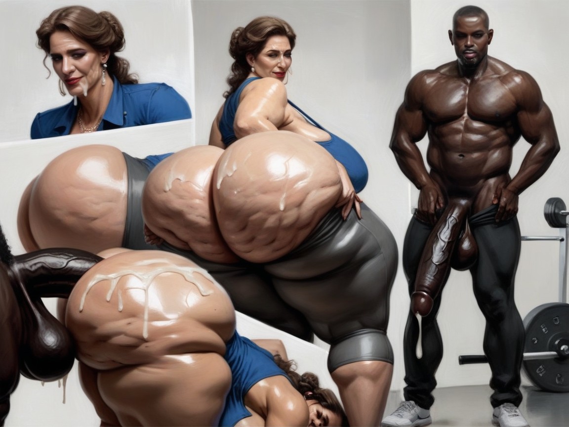 Curvy Milf, American, Gigantic Ass AI Porn