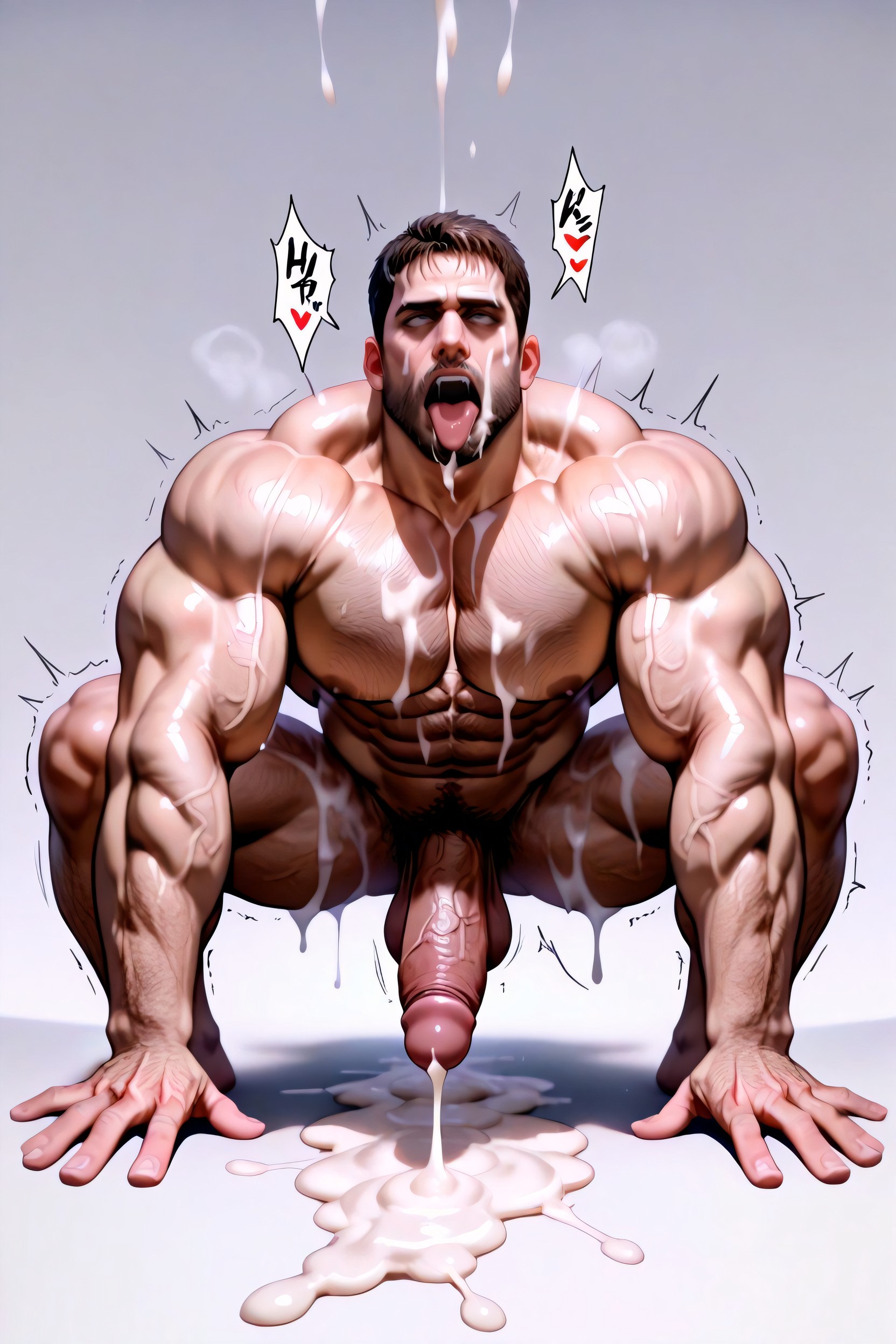 Fit, Male Only, Hyper Cum Everywhere AI Gay Porn