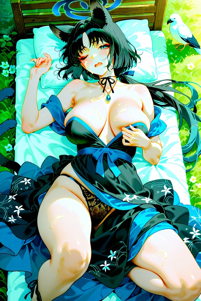 Ponytail, Blue Necklace, Morning Hentai AI Porn