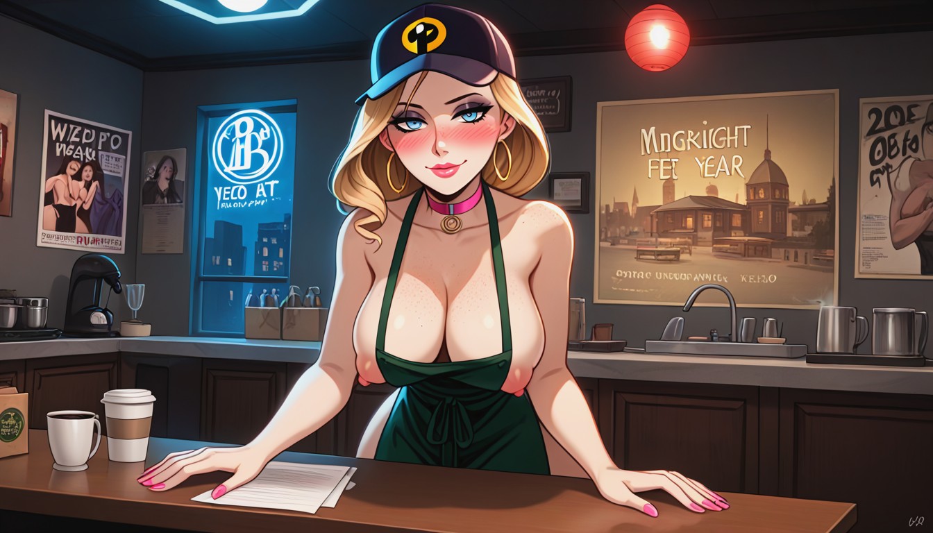 Wide Hips, Blue Eyes, Wasp Waist Hentai AI Porn
