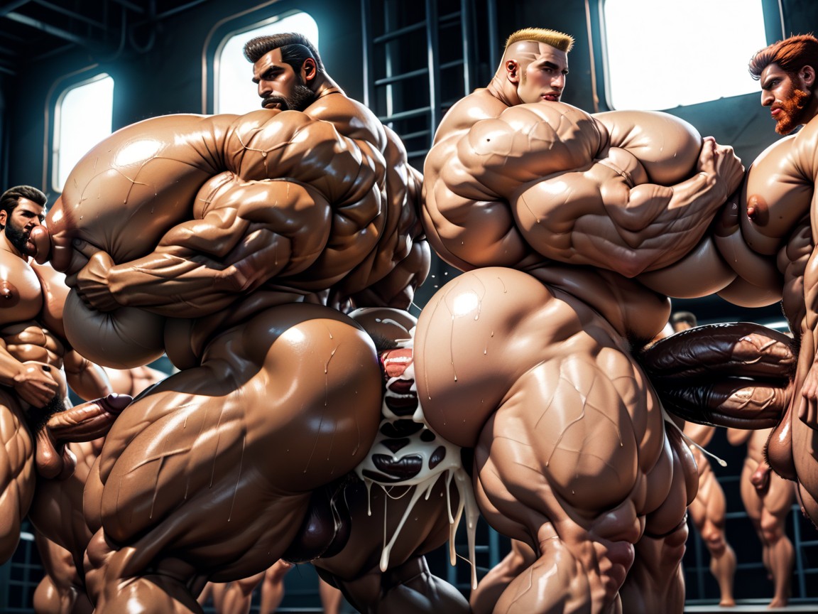 Hyper Massive Ass, Tongue Out, Hyper Bulky AI Porn