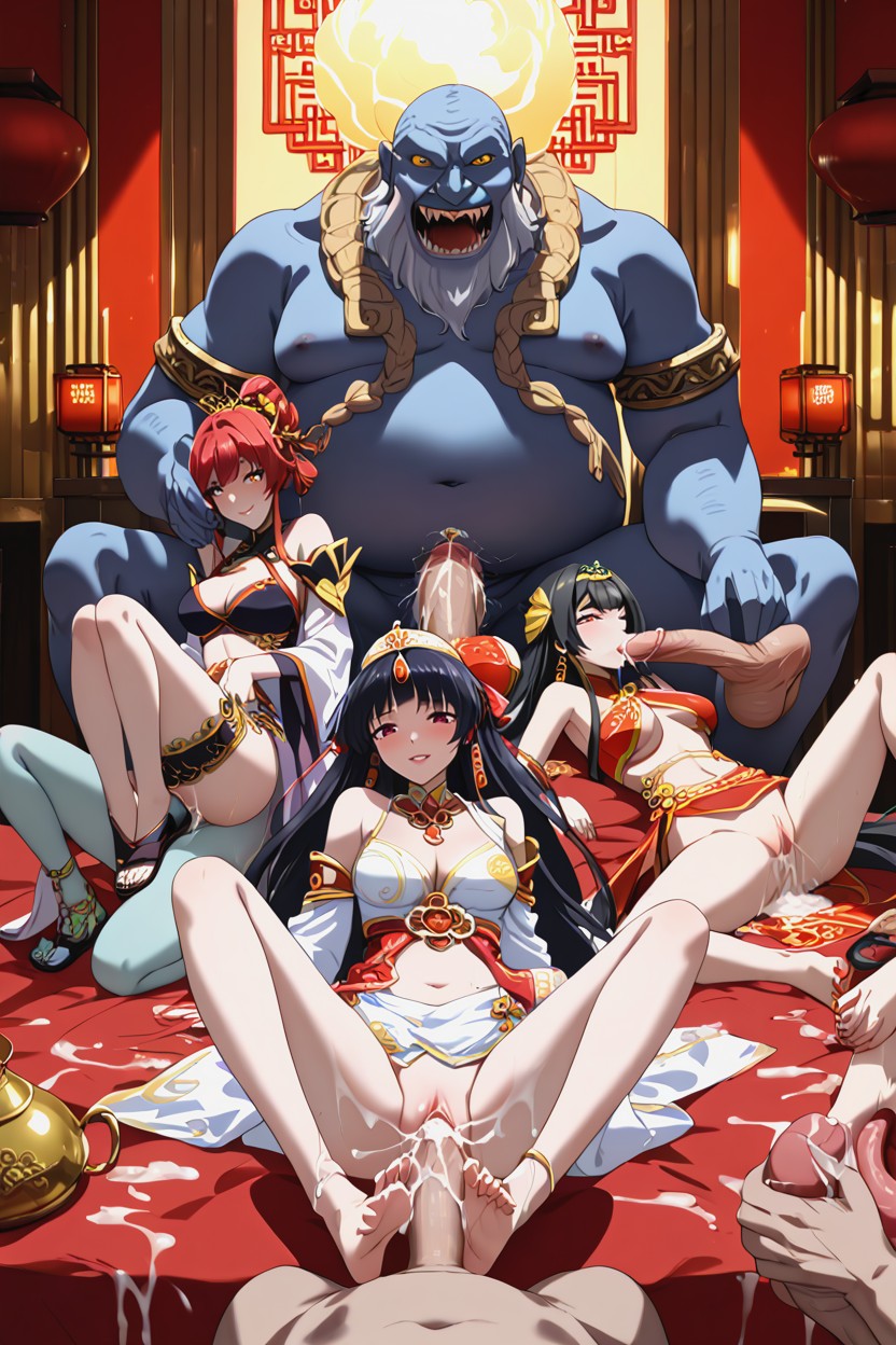 Smiling, Monster, Blowjob Porno IA Hentai