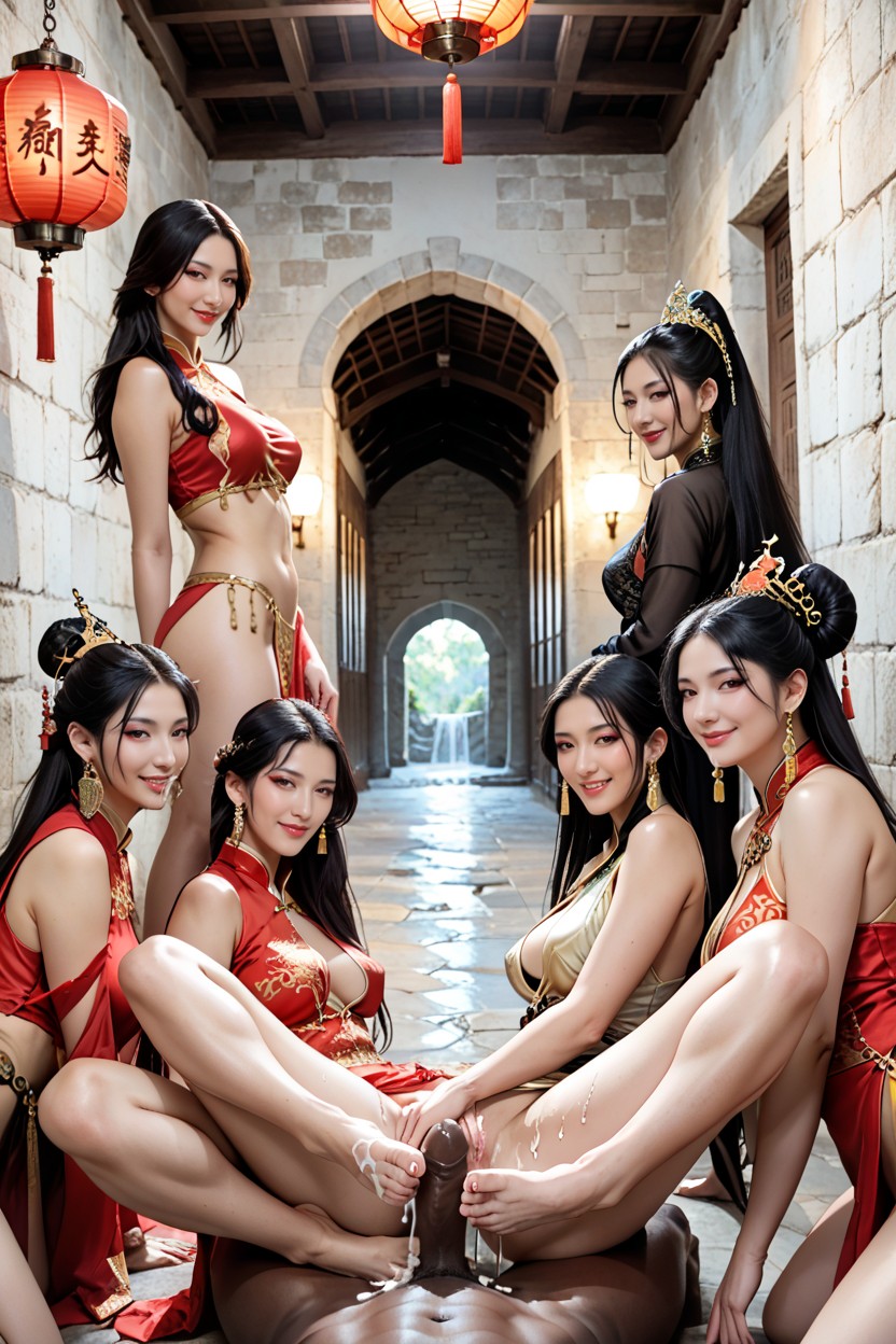 Harem, Toes, Photorealistic AI黃漫