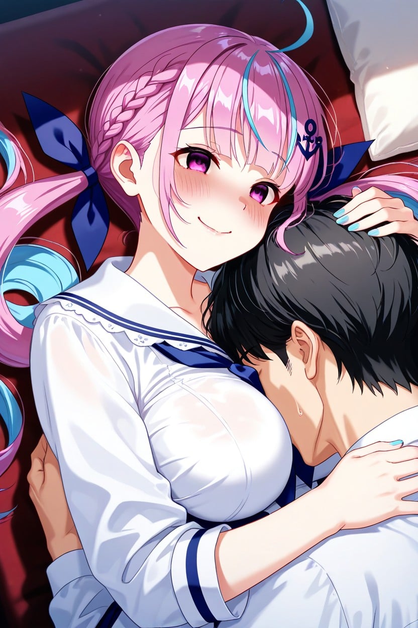 Minato Aqua, Semi-realistic, Extremely Flushed Cheek Hentai KI Porno