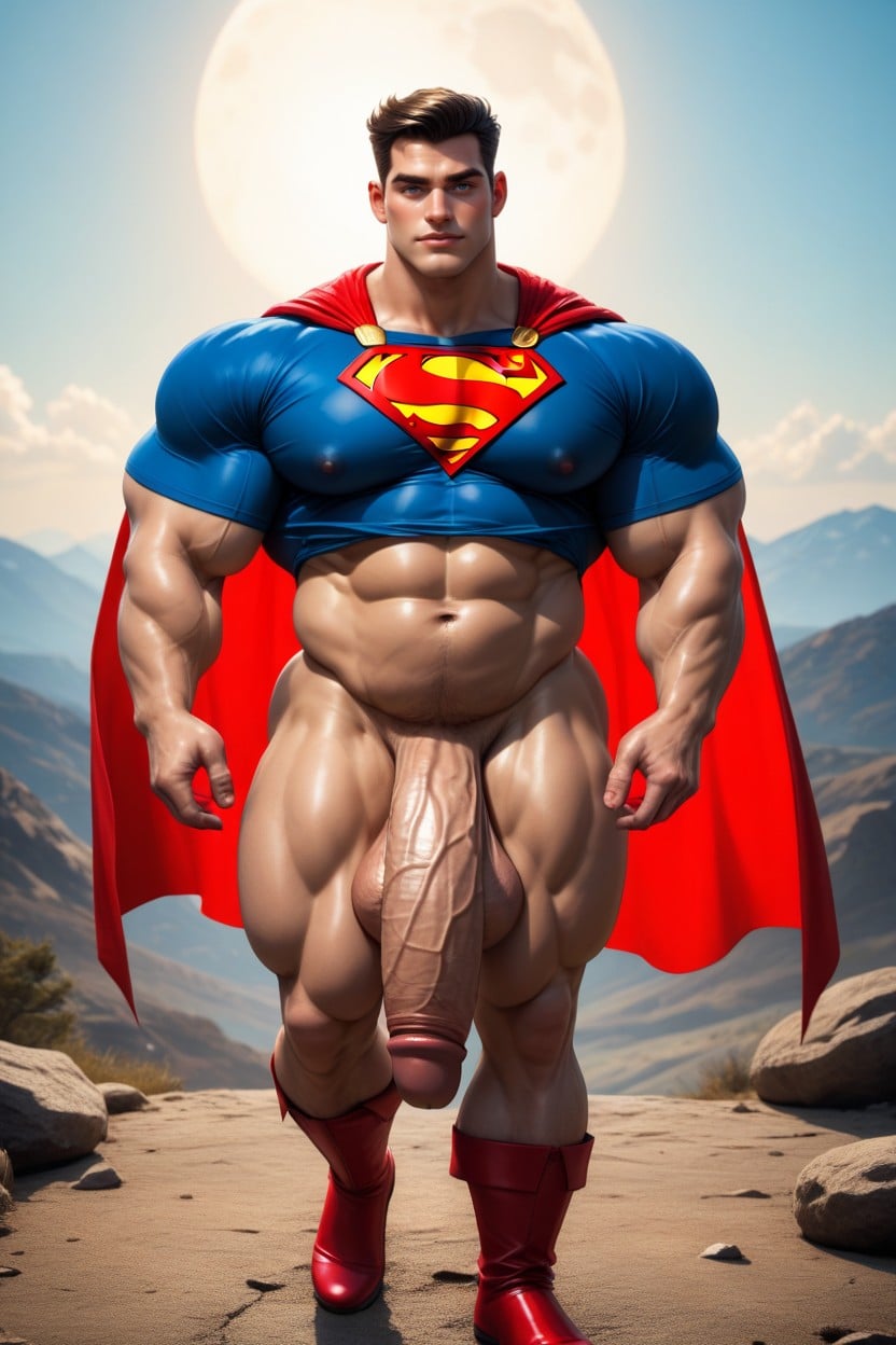 Hyper Round Biceps, Man Flying, Big Floppy Penis Porno gay IA