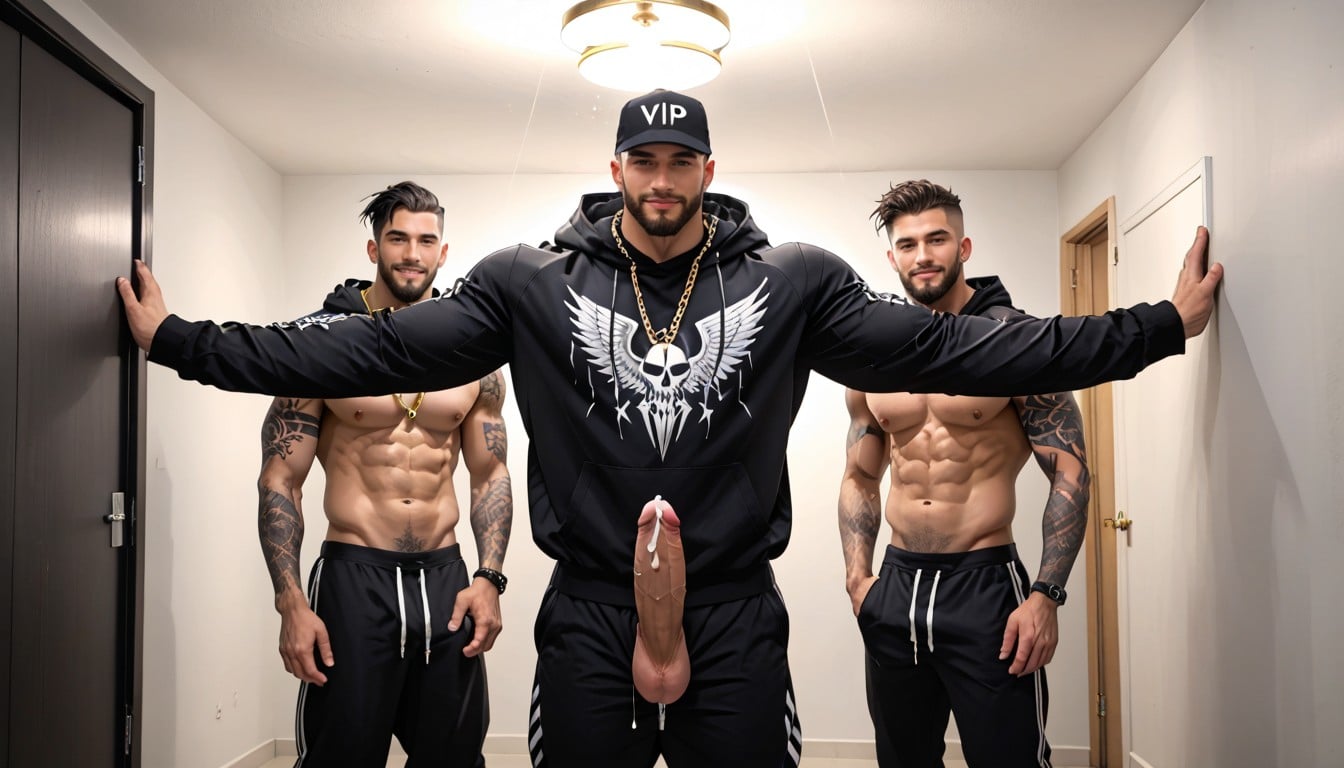 Horny Vip Male, Black Cap Says Fckr, Musclé Porno IA Gay