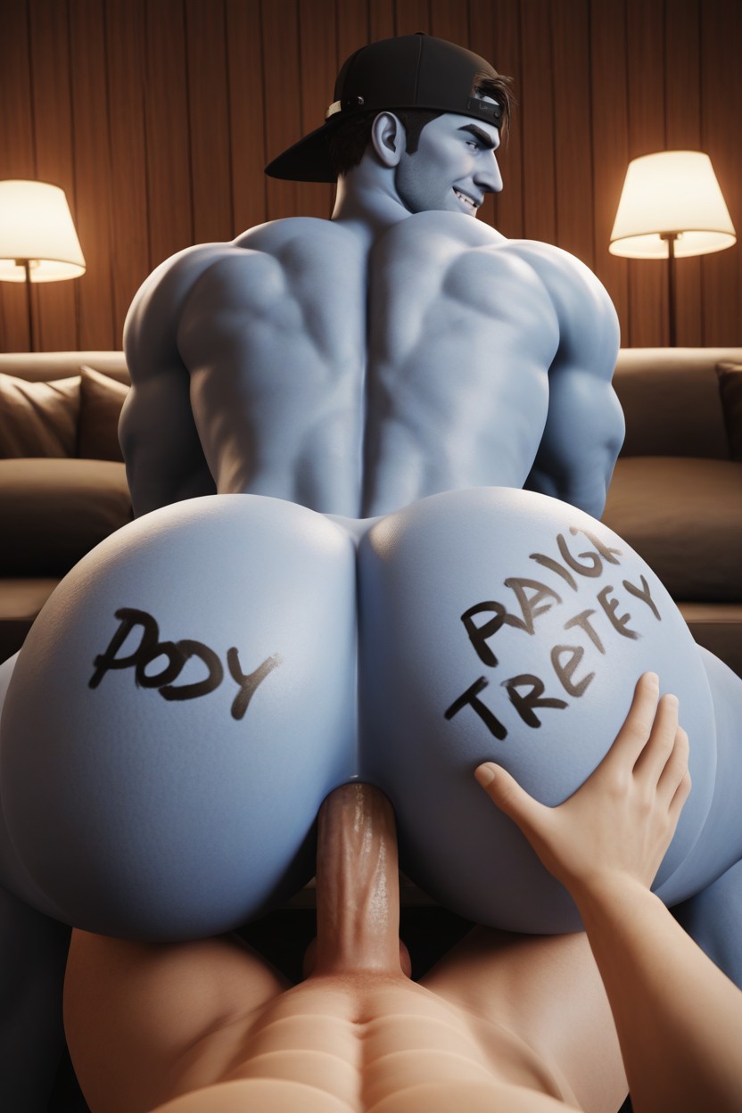 The Bottom Is A Masculine Straight Man, 뒷편의 경치, 밤 게이 AI 포르노