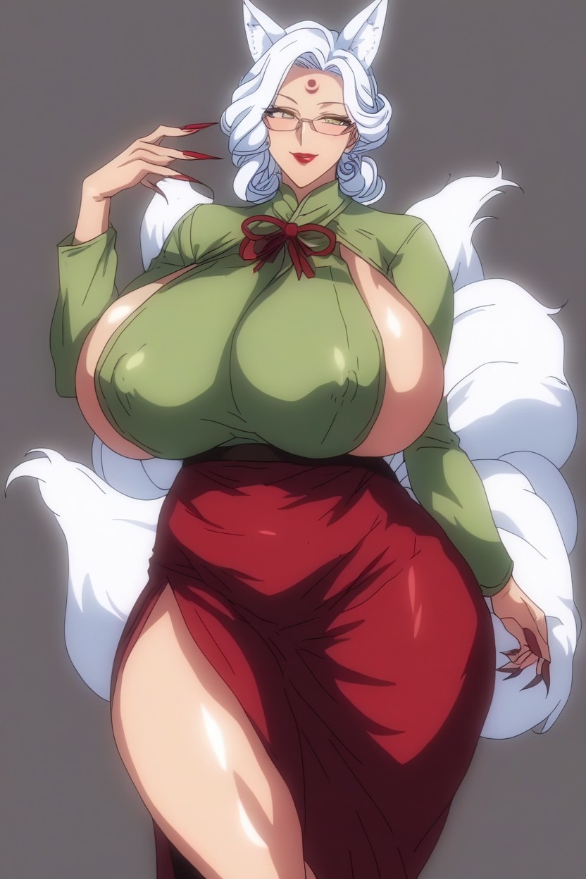 Toned Body, Leather Shirt, Simple Background Hentai IA