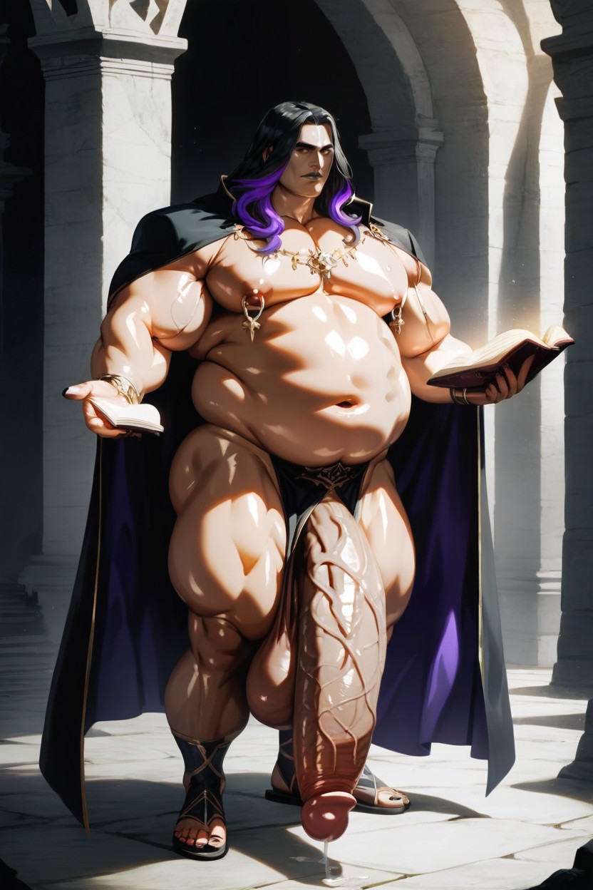 Cap, Hyper Gigantic Long Veiny Cock, Femine Face Porno IA Gay