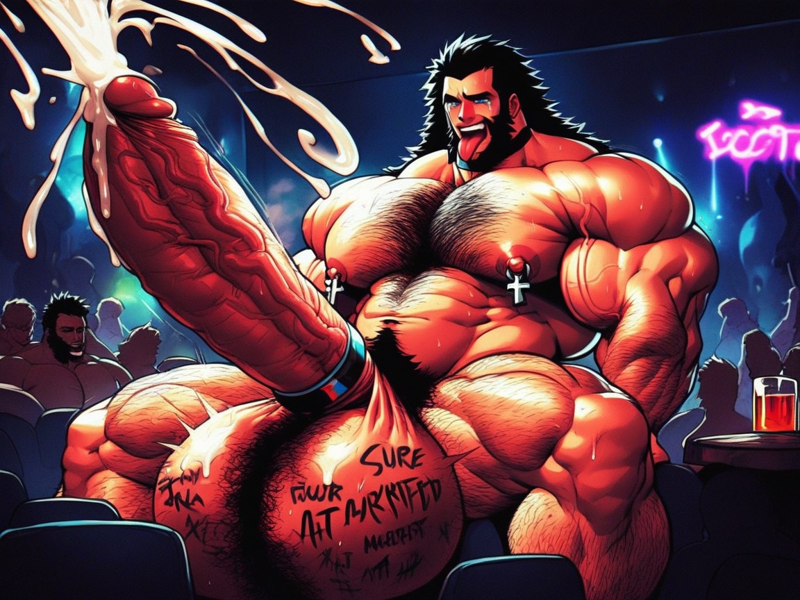 Graffiti, Impossibly Massive Penis, Big Muscles AI Porn