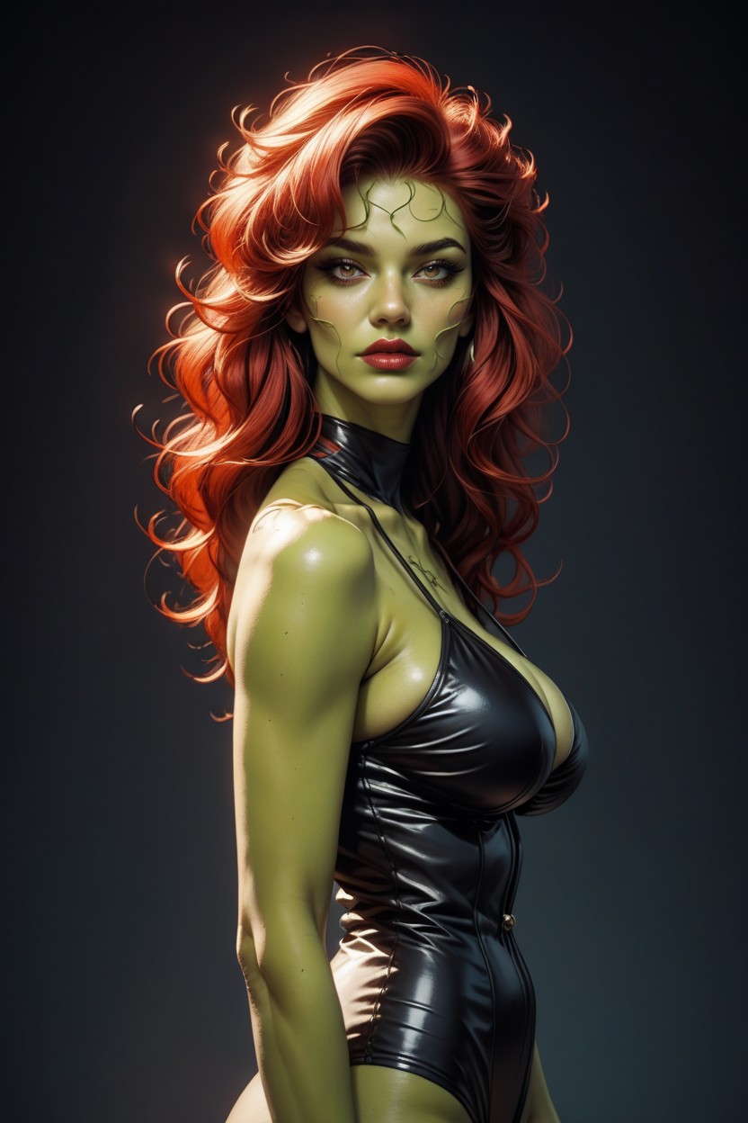 Low Hanging Breasts, Red Hair, Insanely Detailed Skin Hentai AI Porn