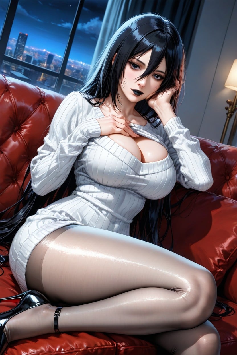 High Heels, Black Lips, Skinny Hentai AI Porn