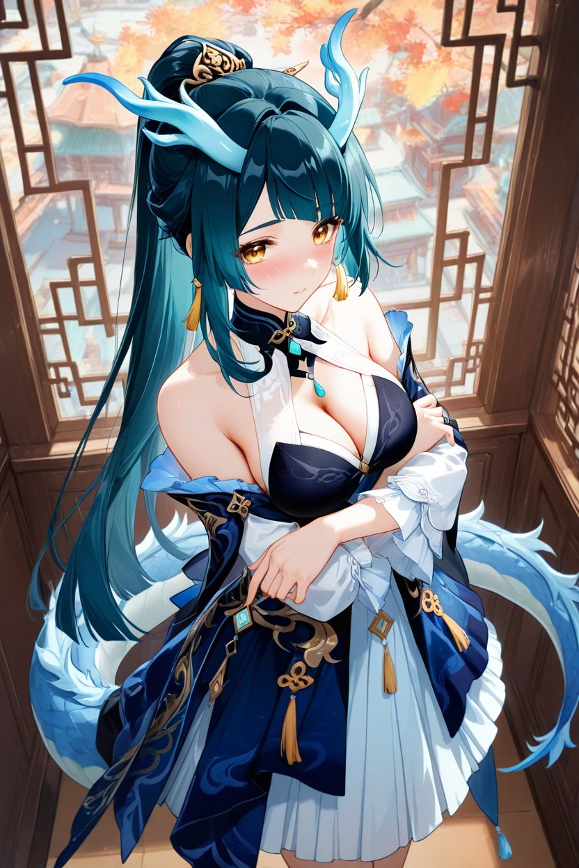 Male, Male Halfdragon, Female Xingqiu AI Porn