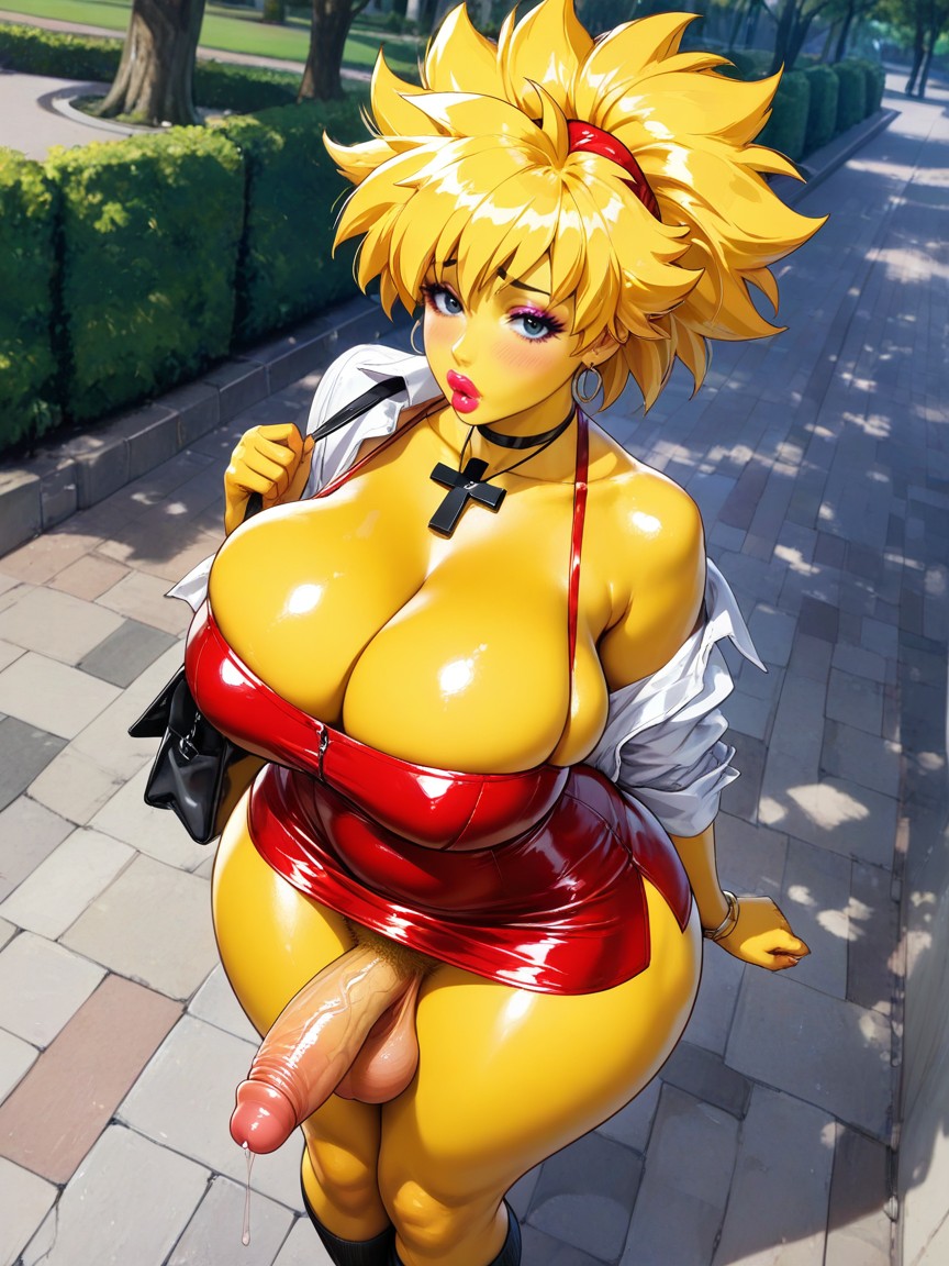Exaggerated Ultra Wasp Waist, 25+, Thick Thighs Porno IA