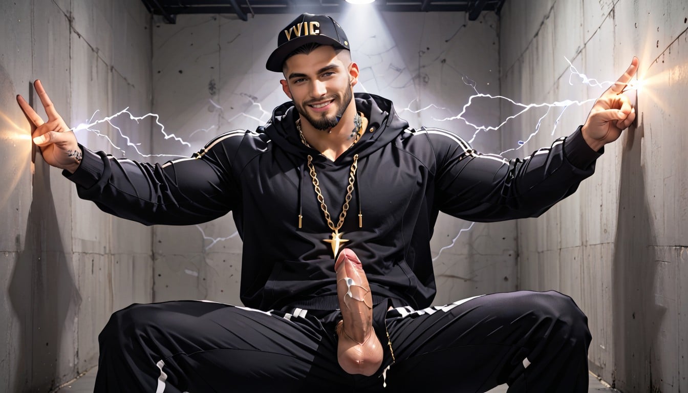 Private Domination In Vip Room, Pulling Down Sweatpants, Dark Dominant Look Porno IA Gay