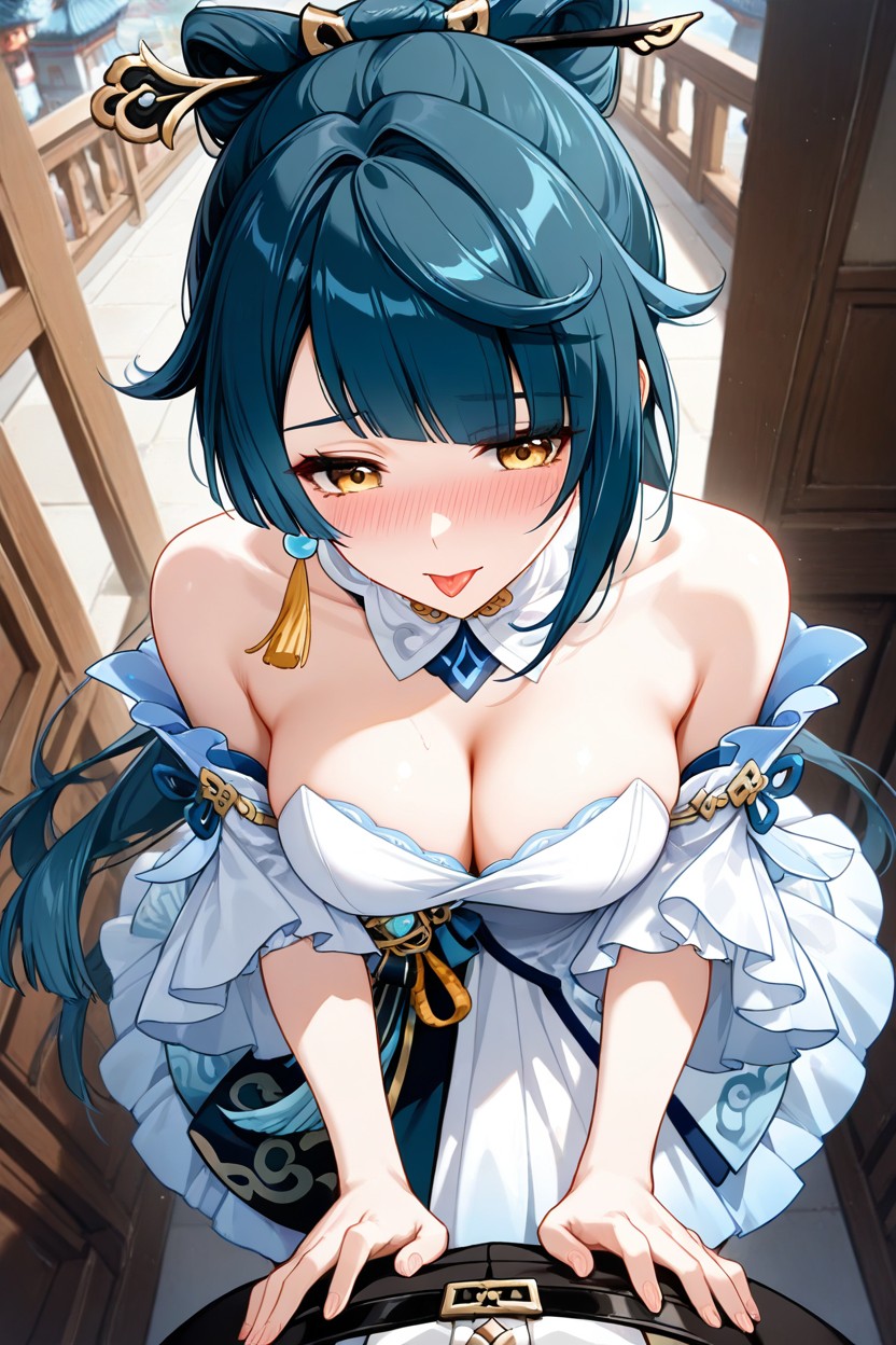 Genshin Impact, Ruffles In Skirt, Bangs AI Porn