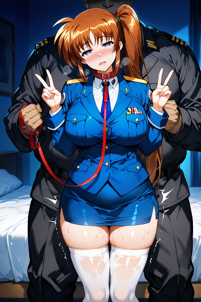 Heavy Breathing, Pencil Skirt, Long Hair Hentai AI Porn
