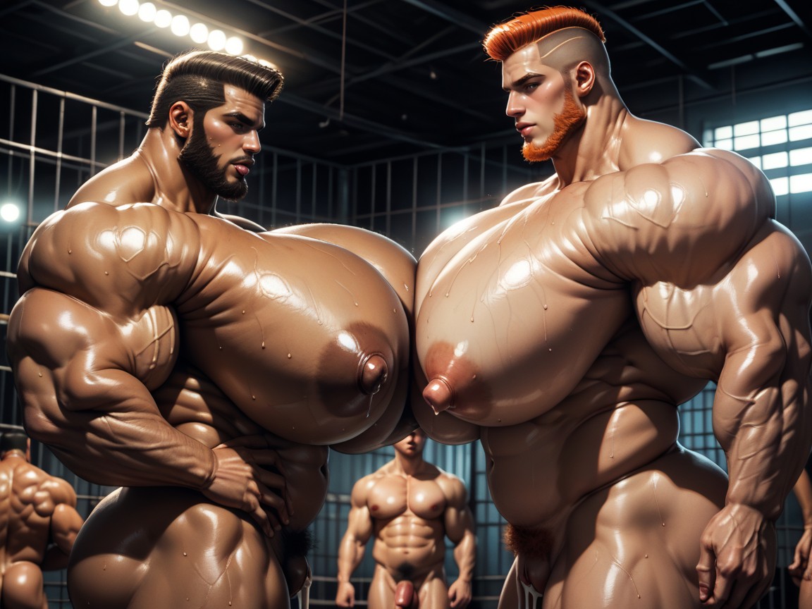 Wide Angle, Sweaty, Naked AI Porn