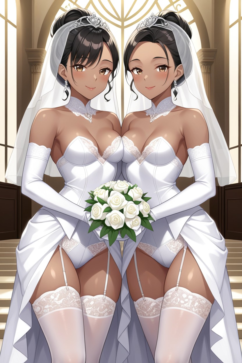 25+, Decorative White Wedding Dress, Ultra Hd Hentai IA