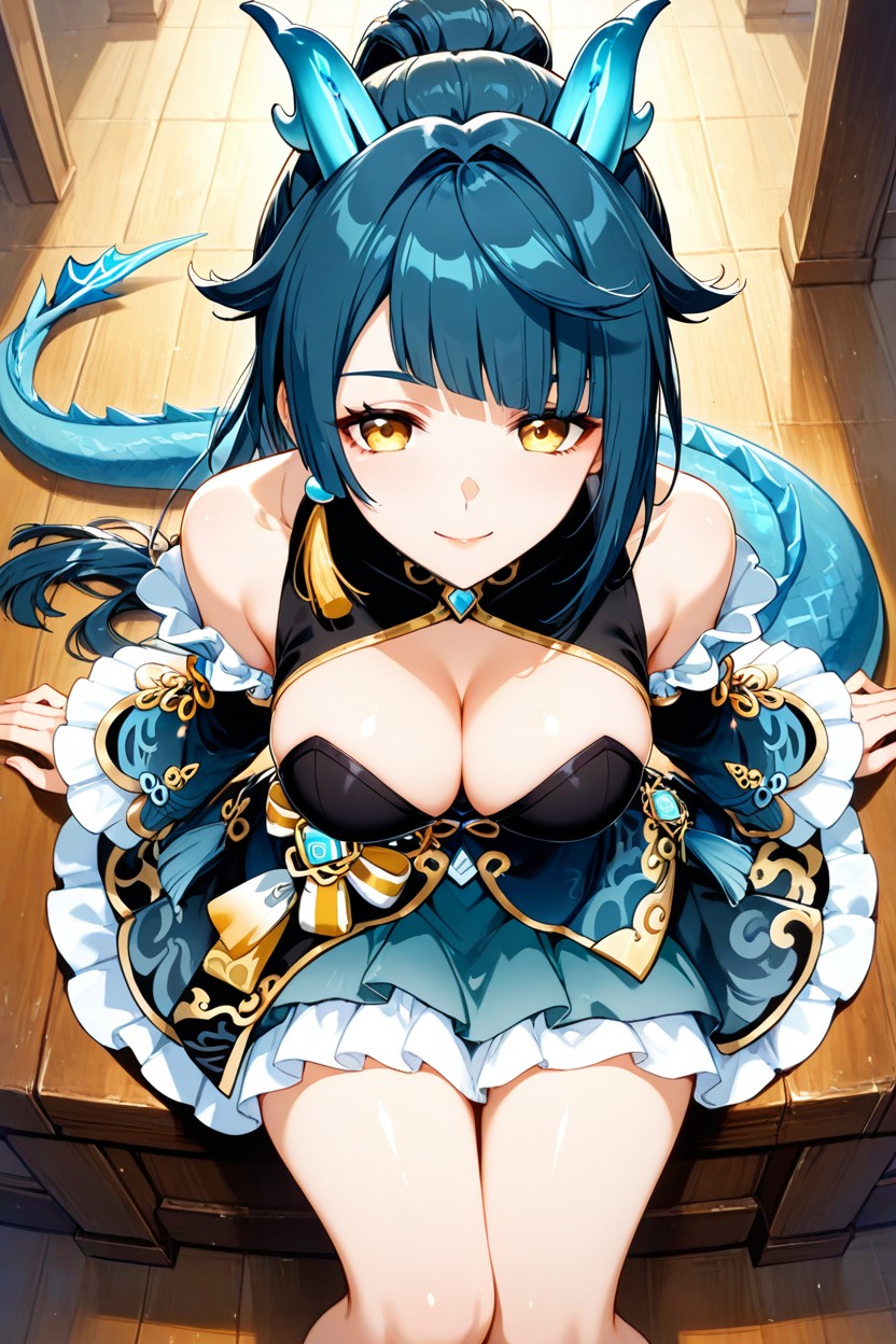 Ponytail, Top Down, Untied Hair AI Porn