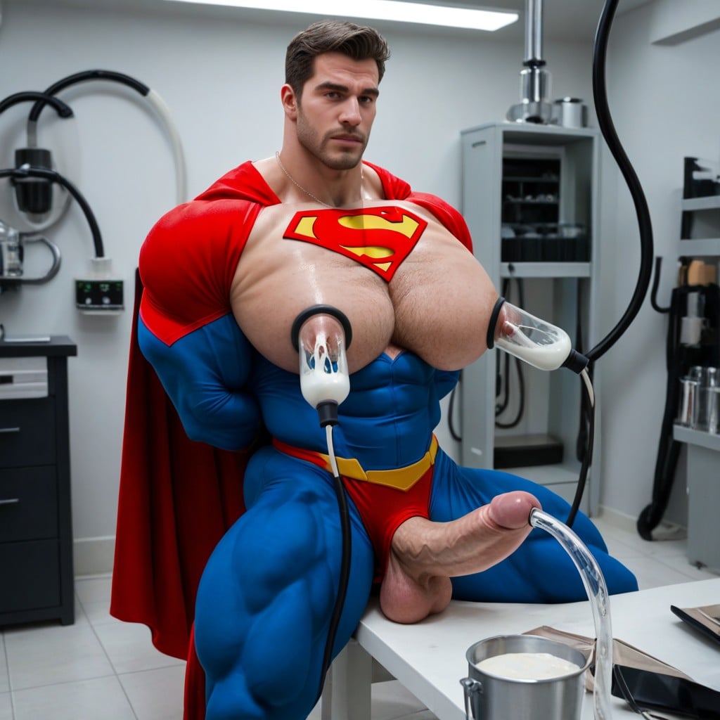 Superman Suit, Hands Tied Behind Back, Man With Hyper Breasts AI同性戀黃片