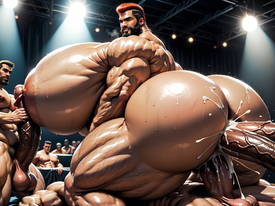 Breast Expansion, Oiled Skin, Mouth Agape AI Porn