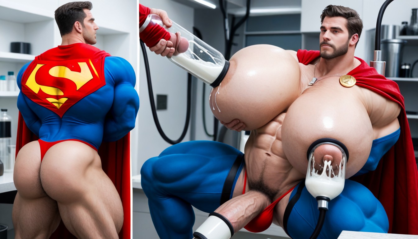 Músculos Sobredimensionados, Squeezing Nipple, Pinching Nipples Porno gay IA