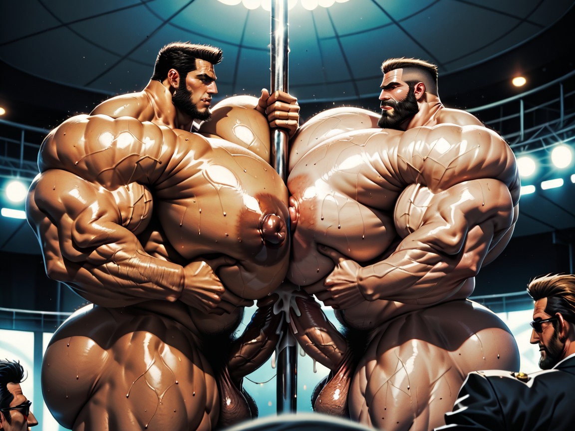 Big Pecs, Strip Club, Bearded AI Porn