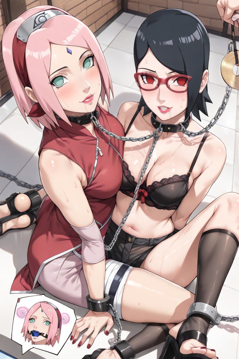Thick Chains, Nail Polish, Two Females Hentai AI Porn