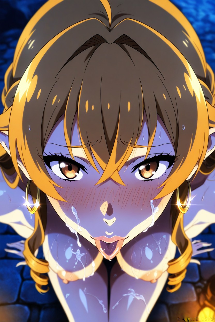 Cleavage, Bukkake, Glossy Colors AI Porn