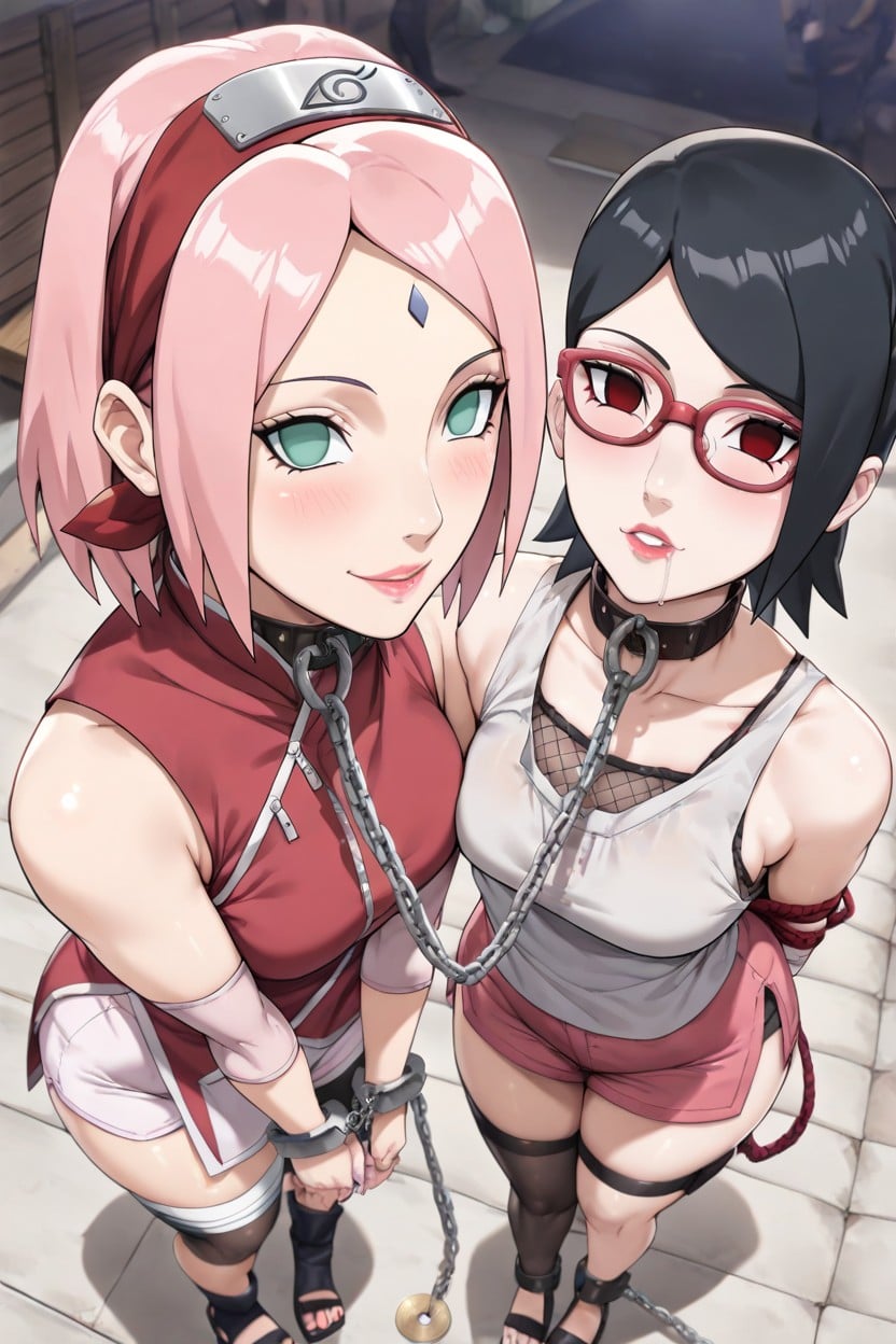 Chains Bondage, Nail Polish, Two Females Hentai AI Porn