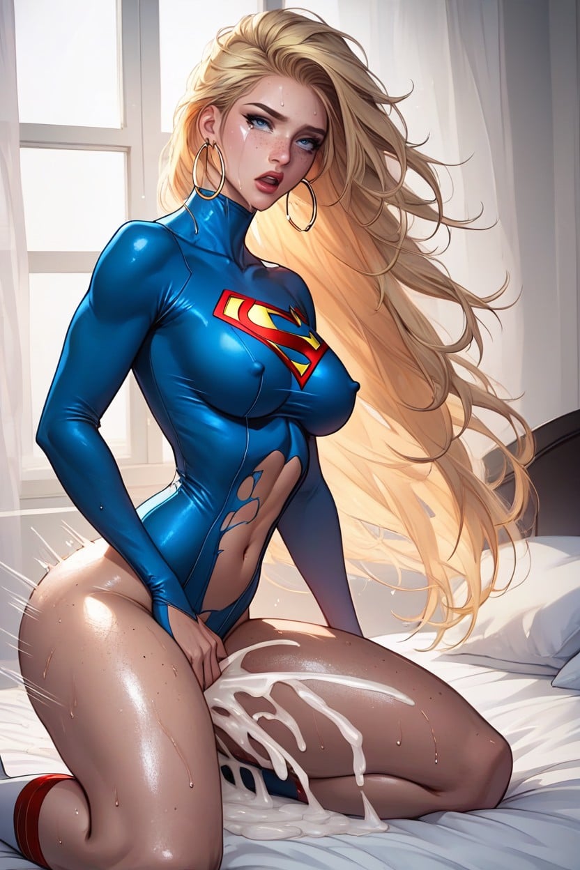 Perky Boobs, Freckles, Supergirl From Dc AI Porn