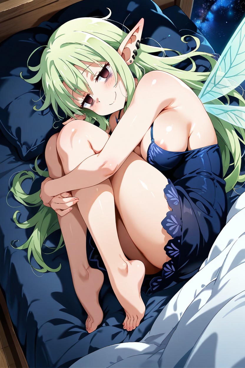 Shy, Areola Slip, Ear Piercings Hentai AI Porn