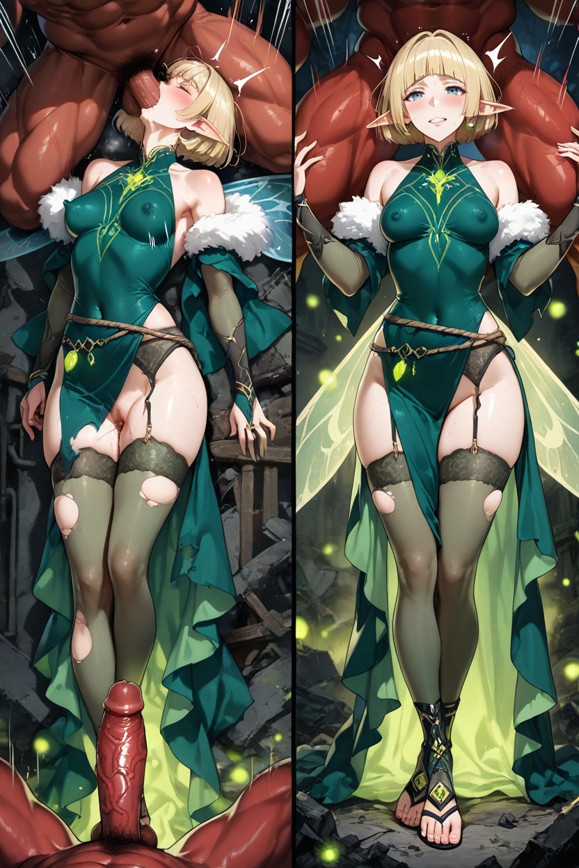 Every Views Depict Penetrations, Boyish Crop Haircut, Detailed Long Toes Hentai AI Porn
