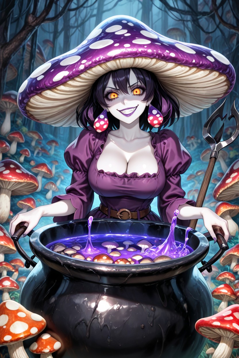 Vicious Smile, 18+, Purple Lips Hentai AI Porn