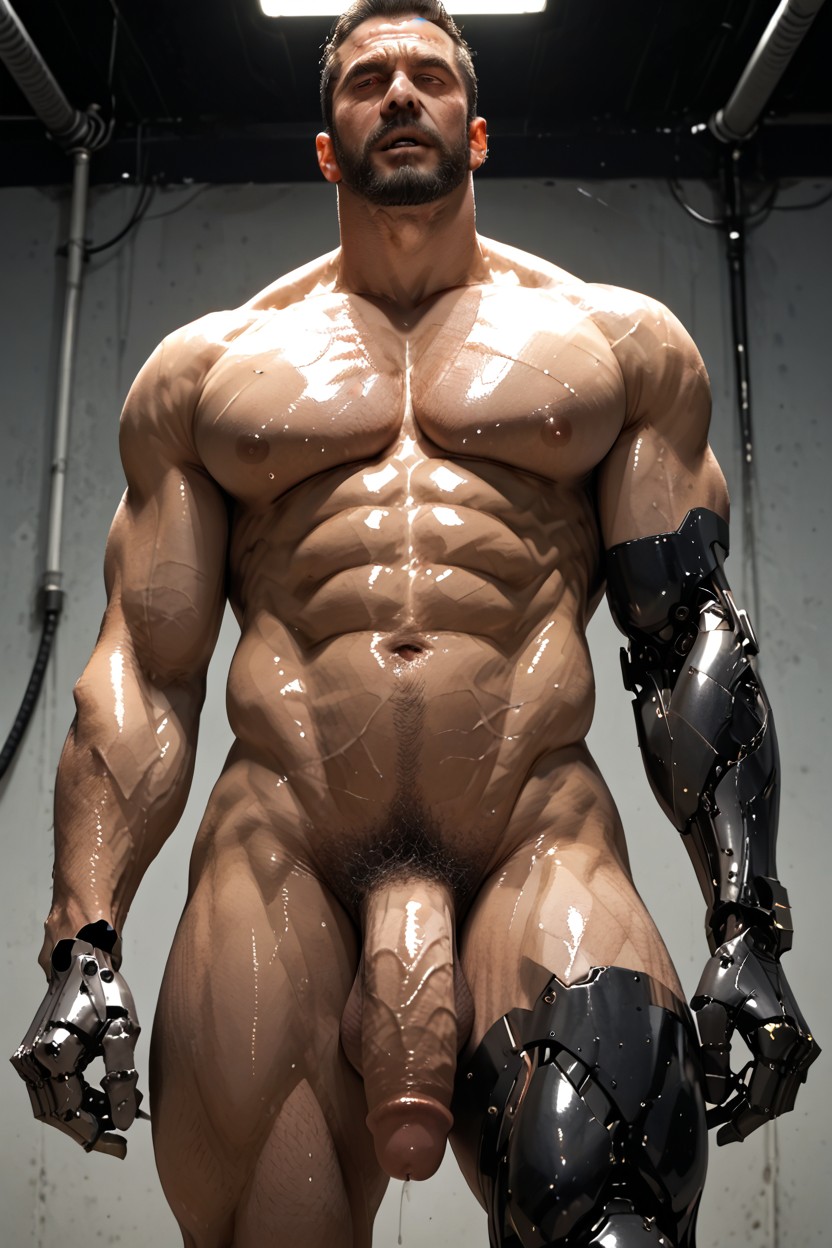 Blushing, Adam Jensen, Broad Shoulders Pornografia gay com IA