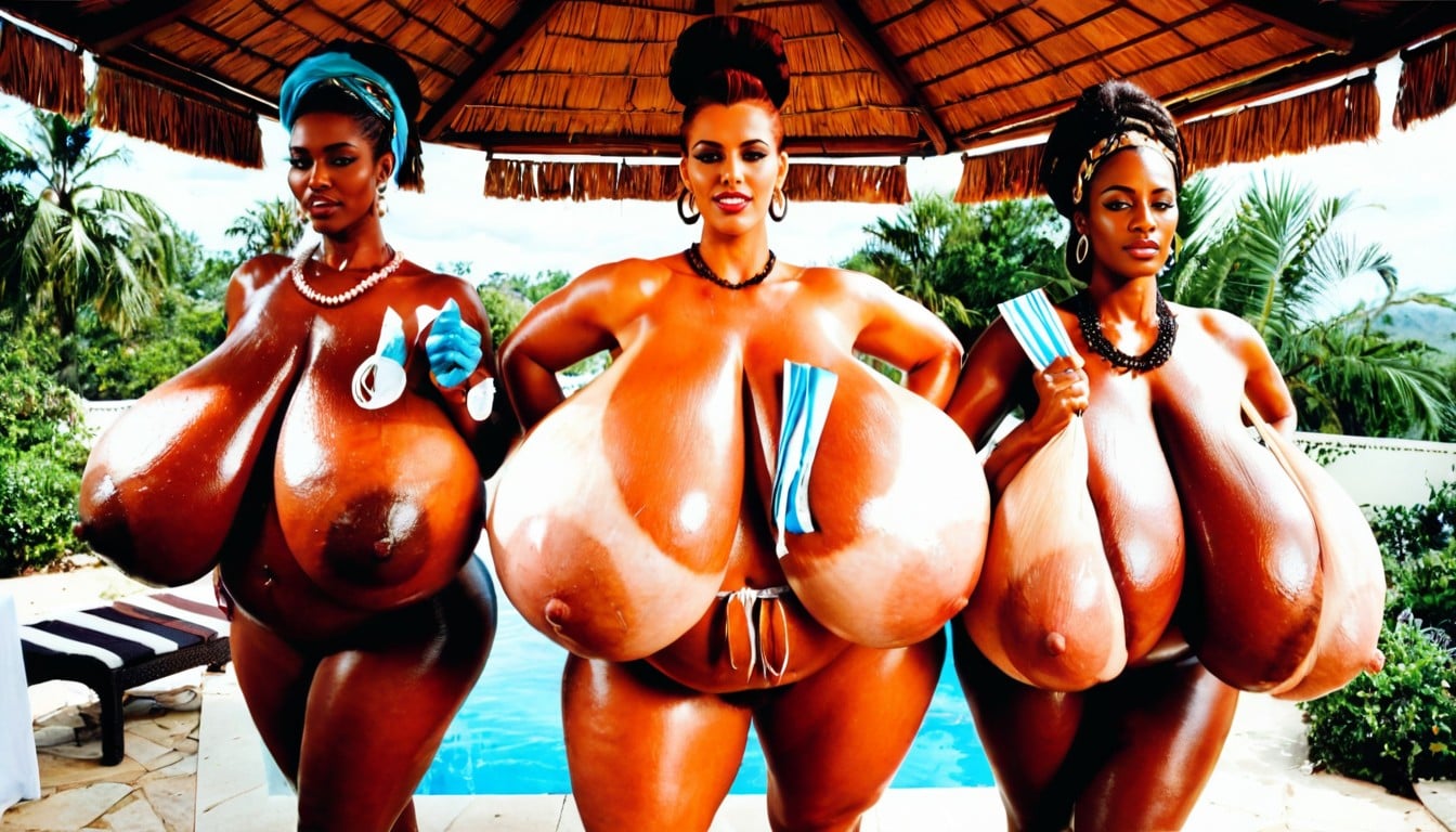Colossal Erect Nipples Visible, Standing In A Gazebo, Large Ass AI Porn